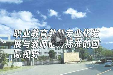 职业学校教师继续教育《职业教育教师专业化发展与教师能力标准的国际视野》