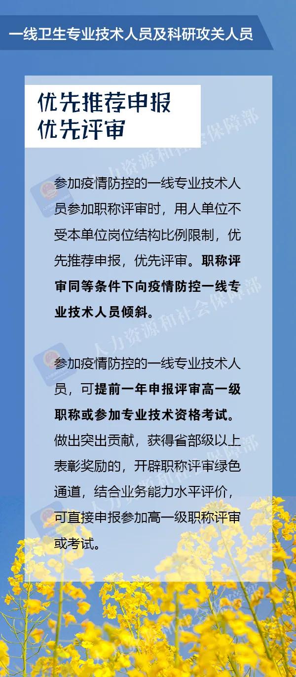 @参加疫情防控的一线专业技术人员，职称评审的利好政策你知道吗？