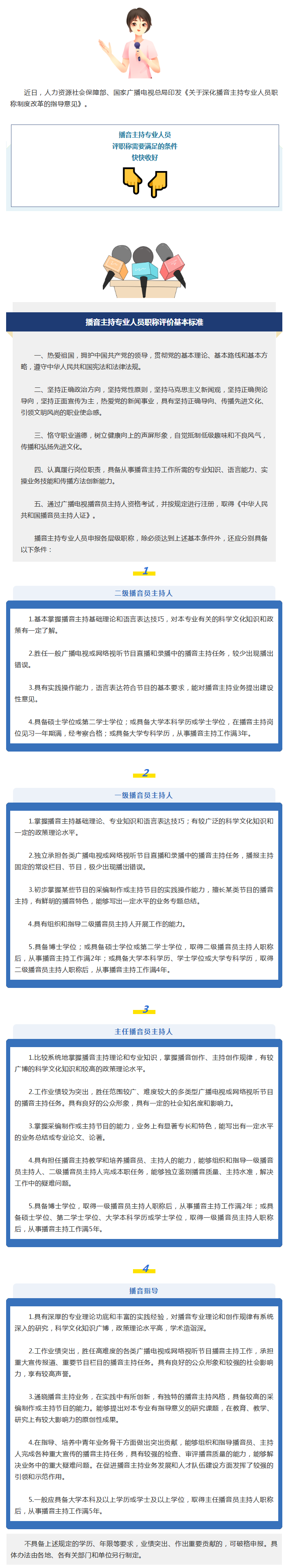 ＠播音主持专业人员，评职称的条件请收好