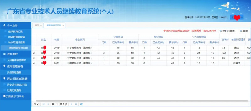 2021年广东教师继续教育系统优化升级，你的年度继教学习成绩合格吗？ 