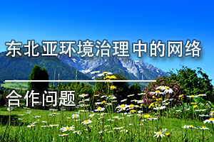 广东省环境保护继续教育专业课《东北亚环境治理中的网络合作问题》