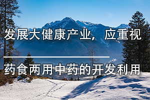 广东省医疗器械、医药技术继续教育专业课《发展大健康产业，应重视药食两用